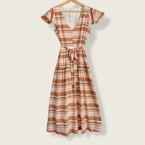 Lost + Wander Dresses & Skirts - Lost + Wander Orange Striped City to Country Dress